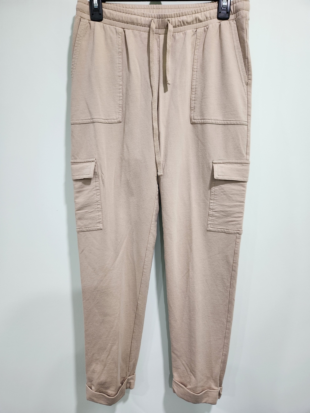 J. Jill Neutral Beige Cargo Track Joggers